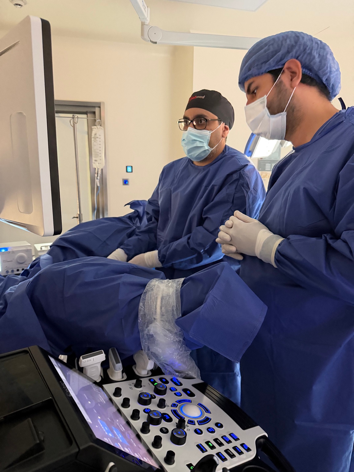 Fotografía de un procedimiento de miomas compartida por el doctor